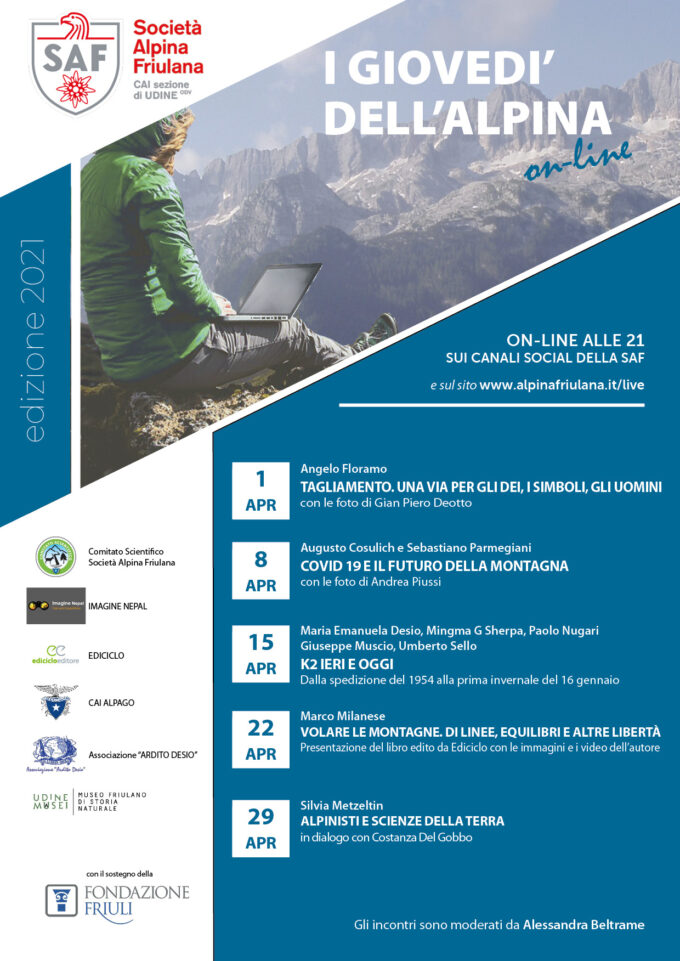RITORNANO I GIOVEDÌ DELL’ALPINA – edizione 2021